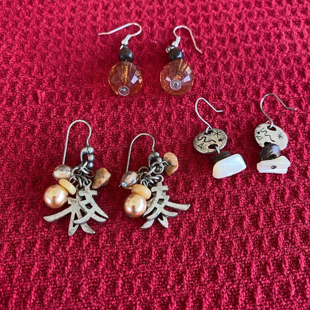 3 Pairs of Earrings